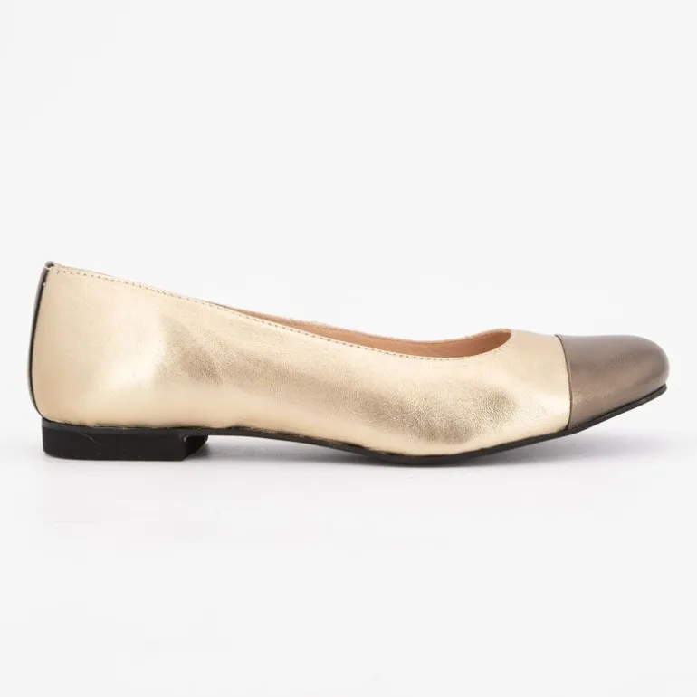 Ballerines couleur platine embout bronze Femme XAVIER DANAUD