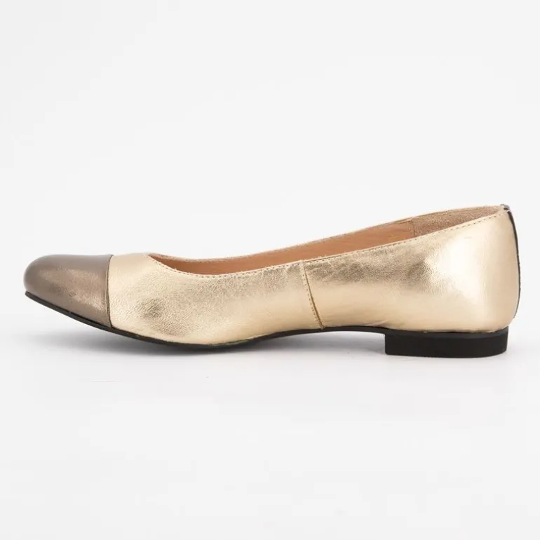 Ballerines couleur platine embout bronze Femme XAVIER DANAUD