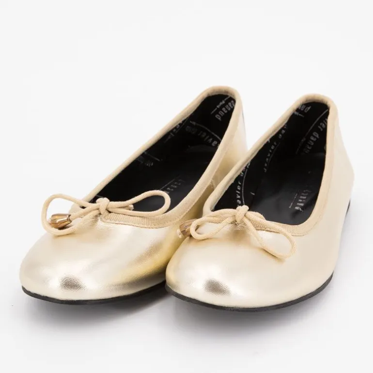 Ballerines gold cuir avec noeuds Femme XAVIER DANAUD