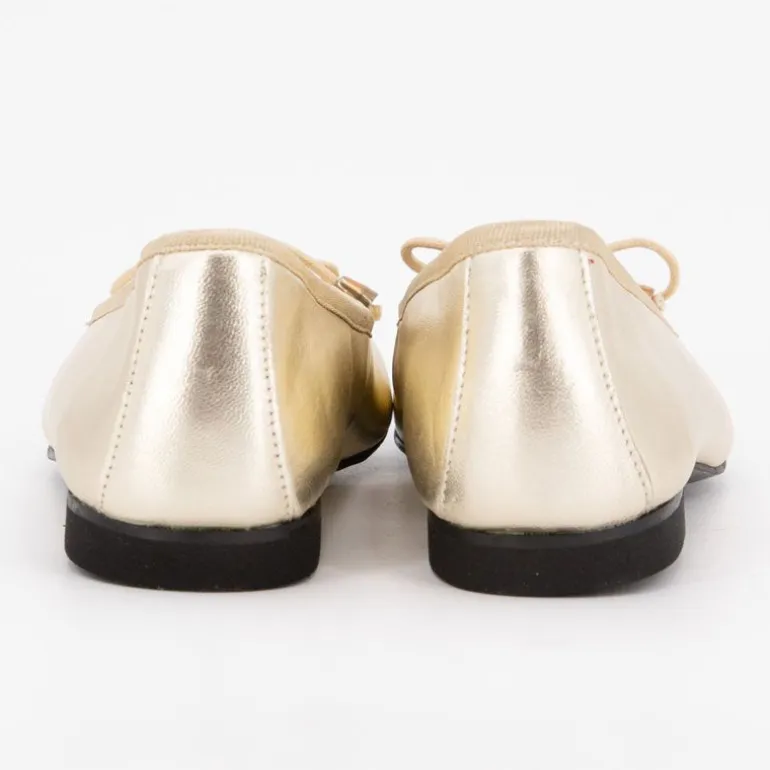 Ballerines gold cuir avec noeuds Femme XAVIER DANAUD