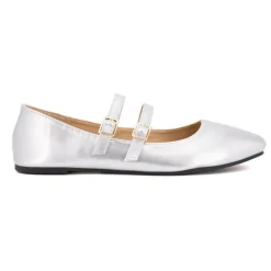 Ballerines zayanita double brides avec boucles Femme BURTON OF LONDON