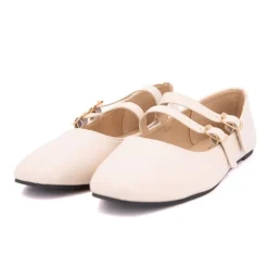 Ballerines zayanita double brides avec boucles Femme BURTON OF LONDON