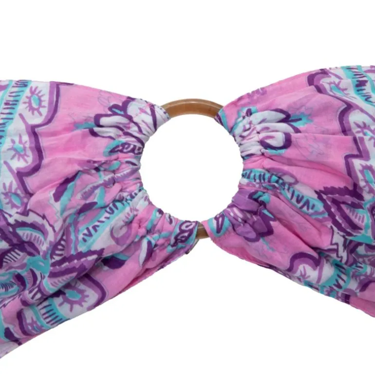 Bandeau tissu à fleurs hupa avec anneau bois Femme ANTIK BATIK