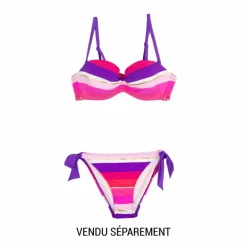 Bas de maillot de bain rayé multicolore Femme CHERRY BEACH