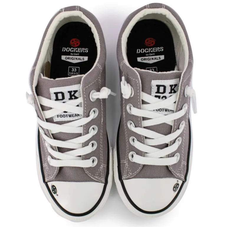 Basket Toile Gris t31-35 Enfant DOCKERS BY GERLI