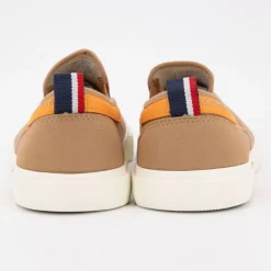 Baskets à enfiler tissu uni semelle blanche Homme US POLO