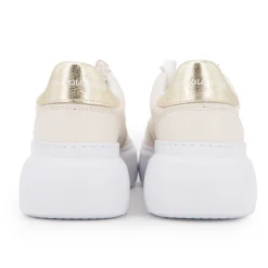 Baskets à lacets blancs semelle épaisse blanche Femme US POLO