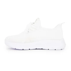 Baskets à lacets en tissu semelle épaisse blanche Femme KELARA