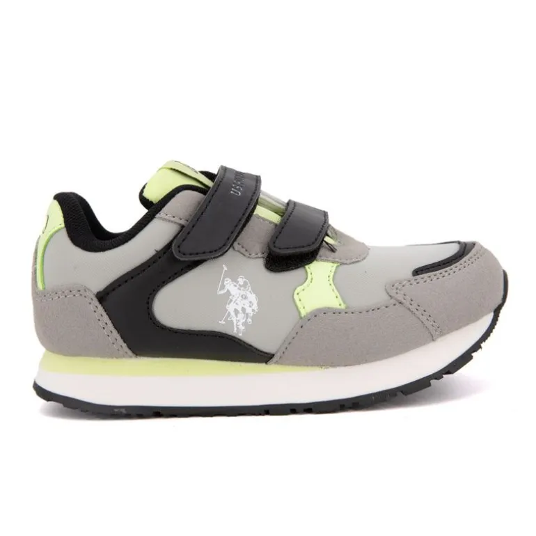 Baskets avec scratch imprimé logo Enfant US POLO