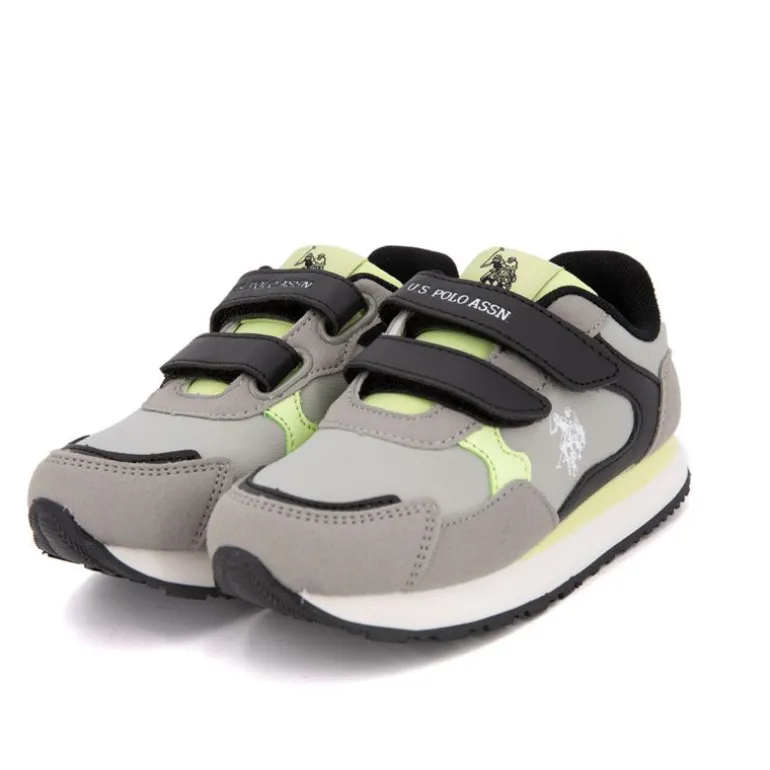 Baskets avec scratch imprimé logo Enfant US POLO