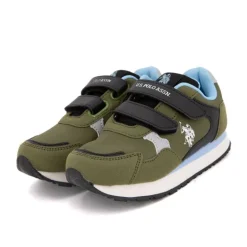 Baskets avec scratch imprimé logo Enfant US POLO