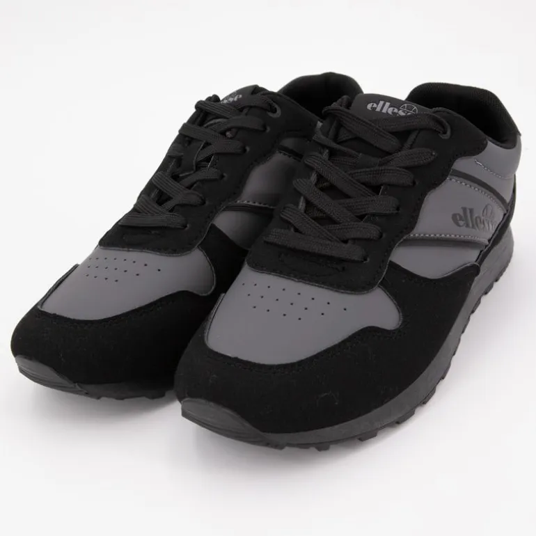 Baskets basses à lacets bi matière effet daim et similicuir lisse Homme ELLESSE