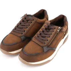 Baskets basses en tissu semelle blanche Homme ROMIKA