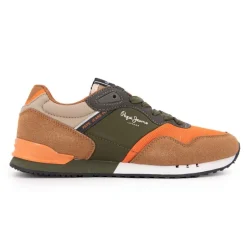 Baskets basses London park avec lacets semelle colorée Enfant PEPE JEANS