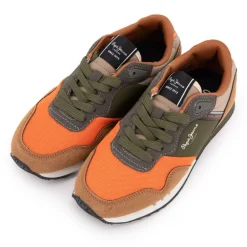 Baskets basses London park avec lacets semelle colorée Enfant PEPE JEANS