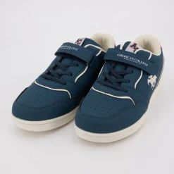 Baskets basses navy brooklyn avec scratch Enfant AMERICAN COLLEGE