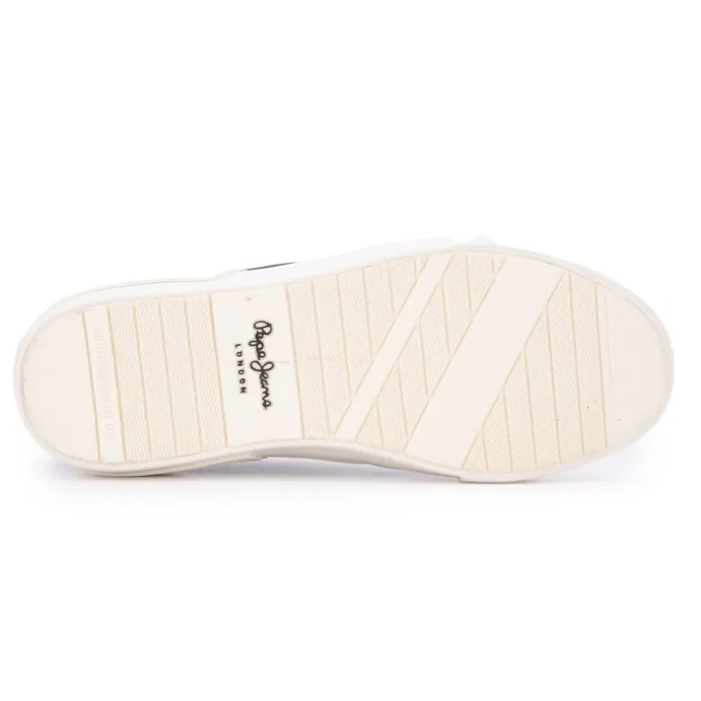 Baskets basses noires imprimé croco avec lacets Femme PEPE JEANS