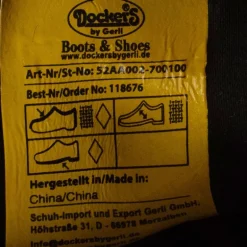 Baskets bateau en toile à enfiler lacets noir Homme DOCKERS BY GERLI