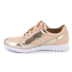 Baskets beige bicolore dorée avec fermeture éclair Femme CAPRICE