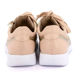 Baskets beige bicolore dorée avec fermeture éclair Femme CAPRICE