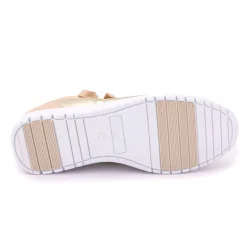 Baskets beige bicolore dorée avec fermeture éclair Femme CAPRICE