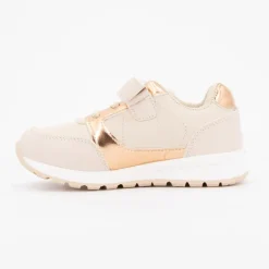 Baskets bi colore avec scratch semelle blanche beige Verone Enfant LOTTO