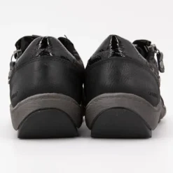 Baskets black zippée imprimé fleurs Femme ROMIKA