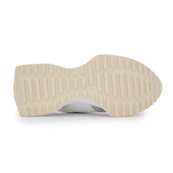 Baskets blanc et beige brillant à lacets Femme URBAN