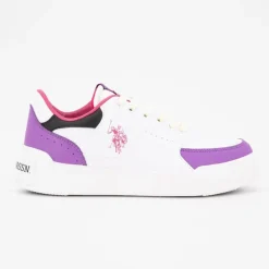 Baskets blanches basses avec lacets Femme US POLO