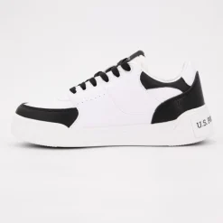 Baskets blanches basses avec lacets Femme US POLO