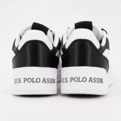 Baskets blanches basses avec lacets Femme US POLO