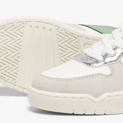 Baskets blanches Swift argenté vert brillant Femme ONLY