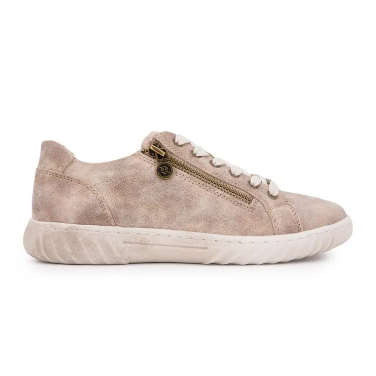 Baskets bronze avec zip Femme ROMIKA