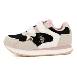 Baskets colorées à scratch similicuir Enfant US POLO