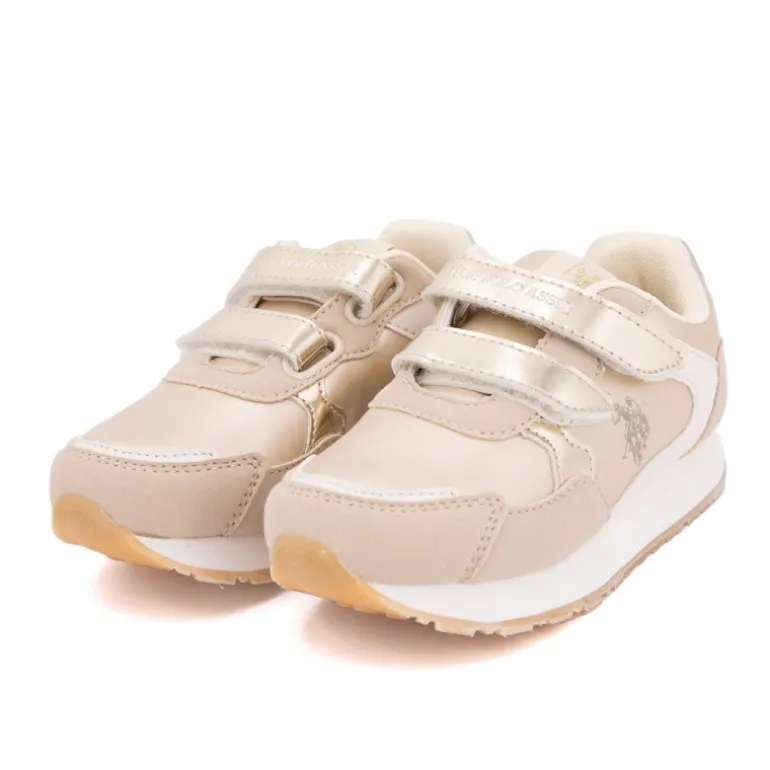 Baskets colorées à scratch similicuir Enfant US POLO