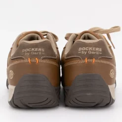 Baskets crazy horse cognac lacets beiges Homme DOCKERS BY GERLI