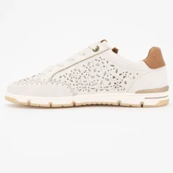 Baskets crème à lacets avec zip semelle blanc Femme ROMIKA