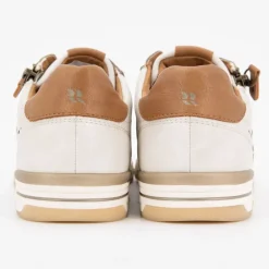 Baskets crème à lacets avec zip semelle blanc Femme ROMIKA