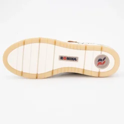 Baskets crème à lacets avec zip semelle blanc Femme ROMIKA