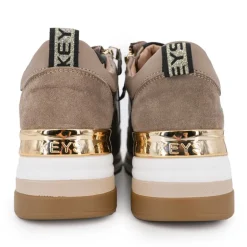 Baskets cuir compensées semelle contrastée Femme KEYS