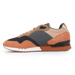 Baskets cuir london grade camel lacets beiges Homme PEPE JEANS