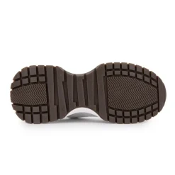 Baskets cuit blanc et bleu Femme URBAN