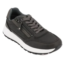 Baskets effet daim avec zips semelle blanche Homme TOM TAILOR