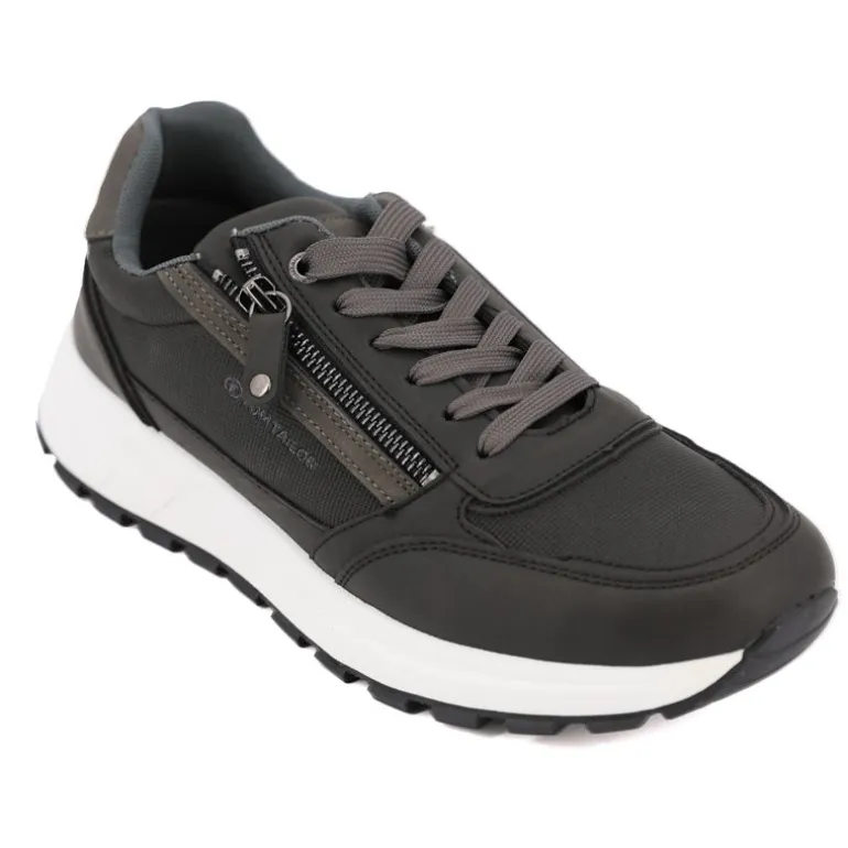 Baskets effet daim avec zips semelle blanche Homme TOM TAILOR