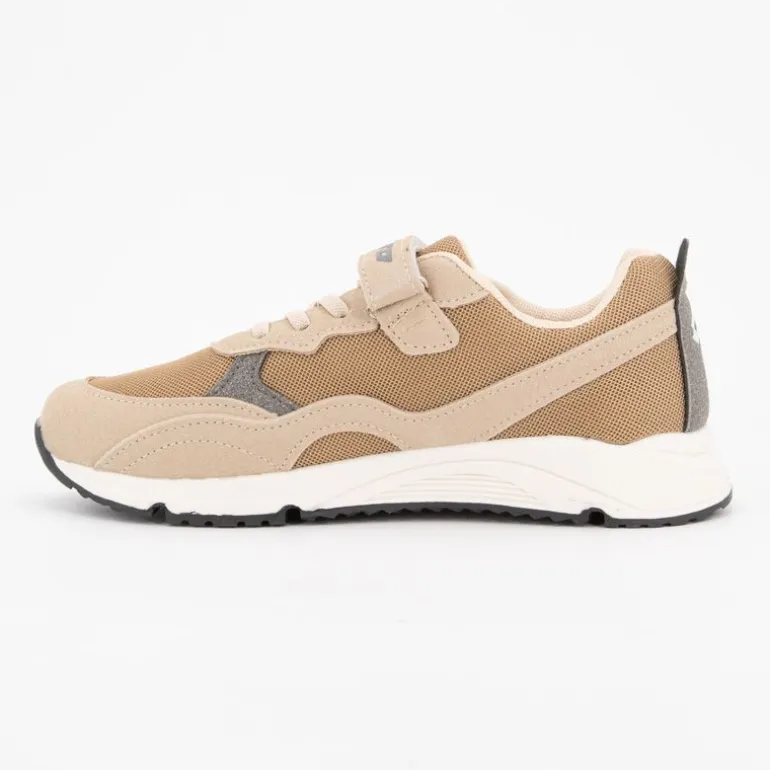 Baskets en toile avec scratch à empiècements Enfant LOTTO