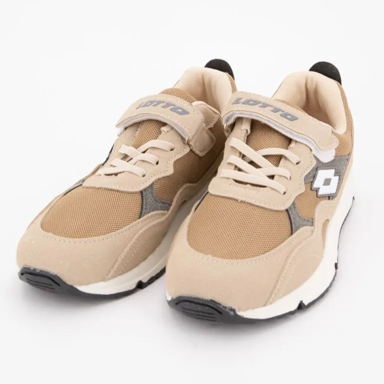 Baskets en toile avec scratch à empiècements Enfant LOTTO