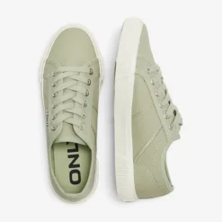 Baskets en toile nicola à lacets blancs Femme ONLY