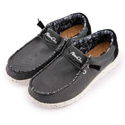 Baskets en toile noir et beige Homme NEW ONE