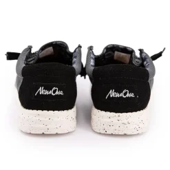 Baskets en toile noir et beige Homme NEW ONE