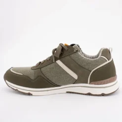 Baskets en toile olive avec zip Homme DOCKERS BY GERLI